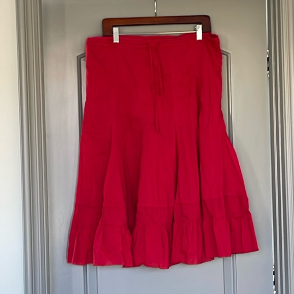 J. Crew Cotton Peasant Skirt Red Size Medium - Picture 1 of 4